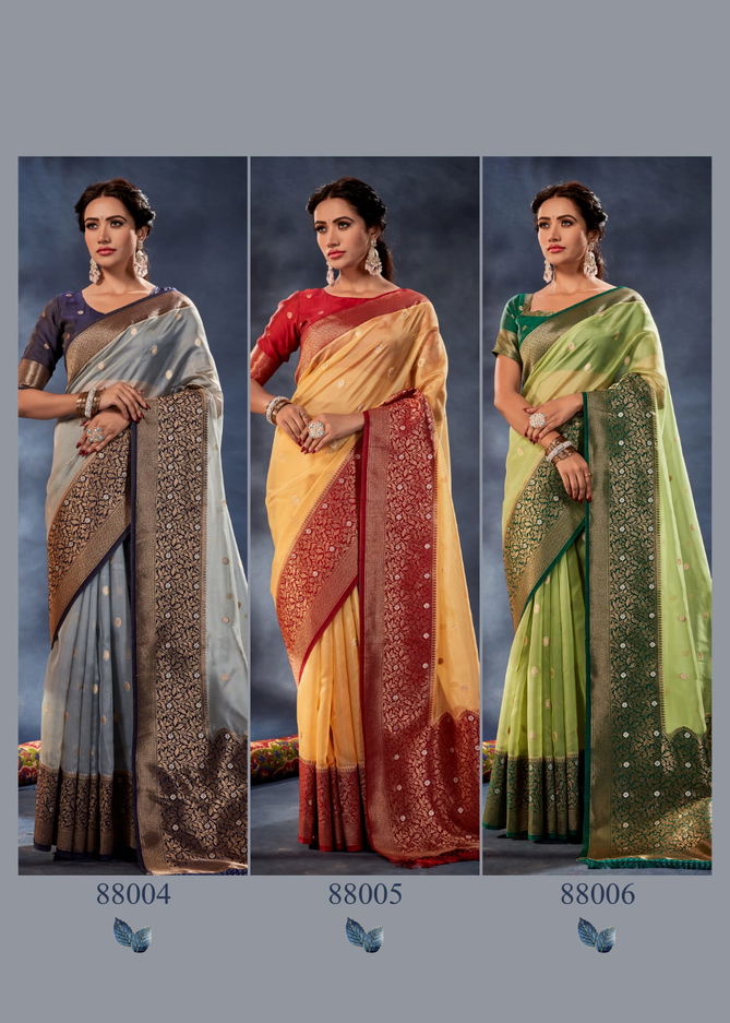 Orum By Rajpath Organza Party Wear Sarees Catalog